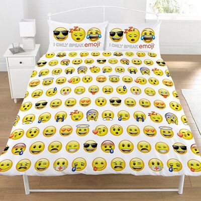 Emoji I only speak emoji Multicolour Double Bedding set