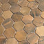 Enaide Copper Metal effect Stainless steel Mosaic tile sheet, (L)296mm (W)299mm