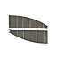 Enara Anthracite Pin stripe Curtain tie, Pack of 2