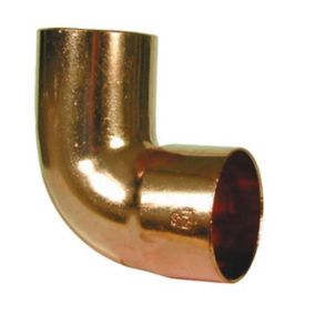End feed 90° Pipe elbow (Dia)15mm 15mm, Pack of 2