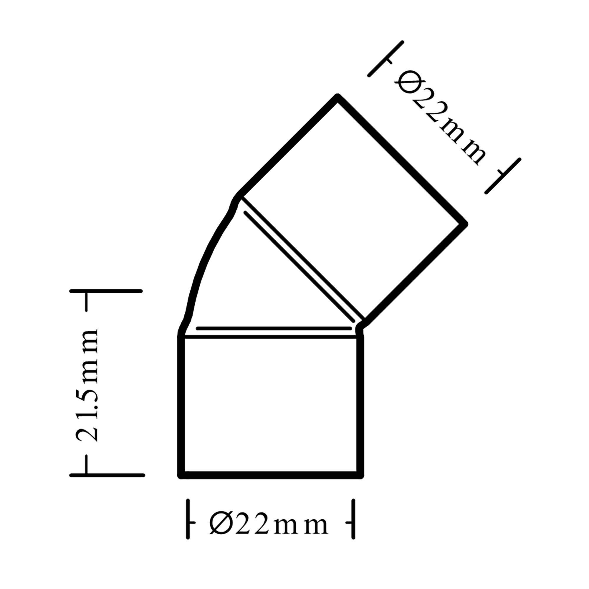 End feed Pipe elbow (Dia)22mm, Pack of 10