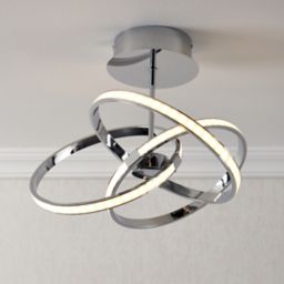 Endor Chrome effect 3 Lamp Ceiling light