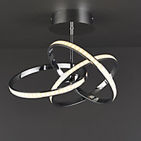 Endor Modern Chrome effect 3 Lamp Ceiling light