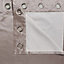 Endora Plain Lined Eyelet Curtains (W)228cm (L)228cm, Pair