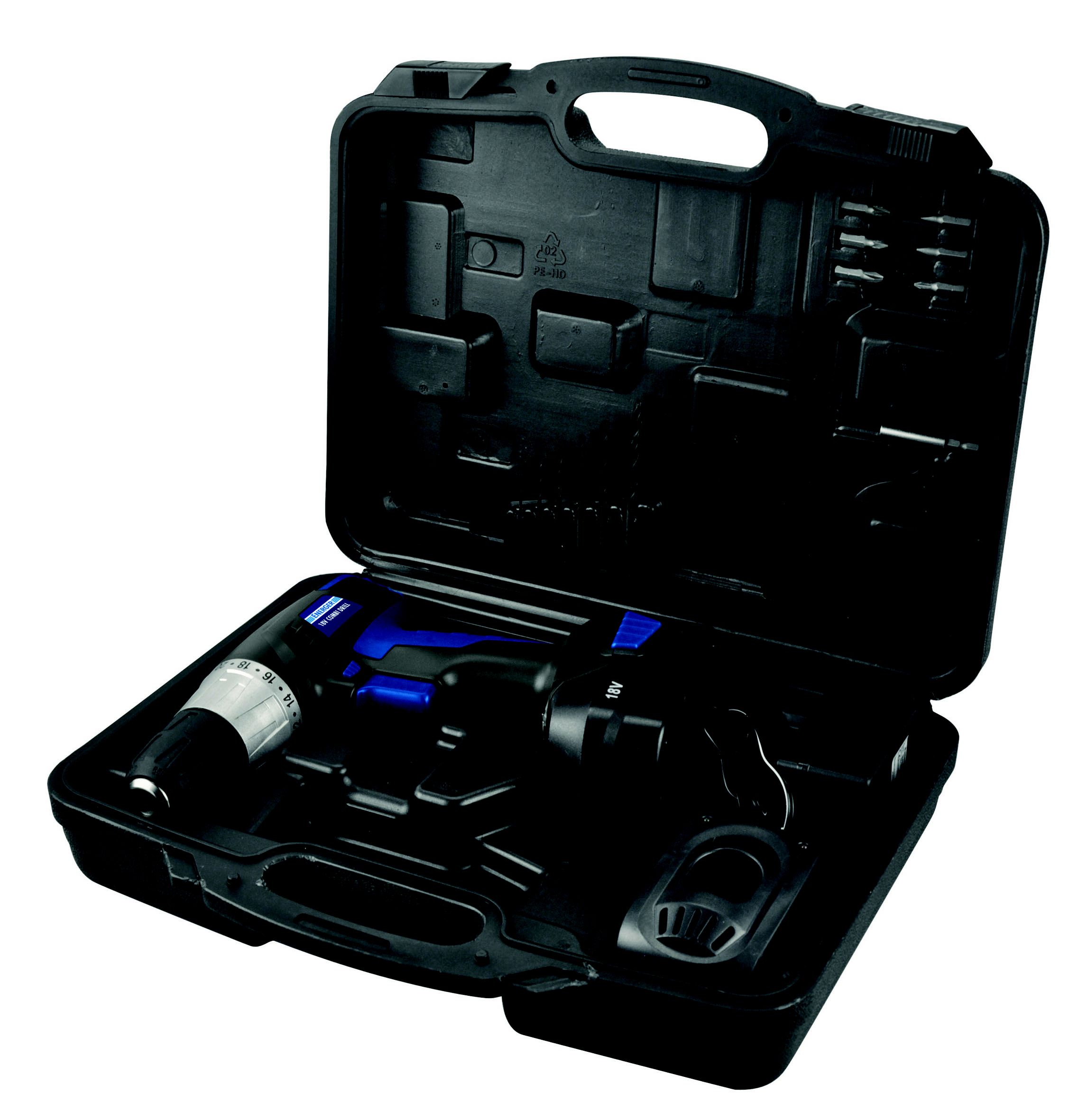 Energer 18V Ni-Cd Cordless Combi drill (1 x 1.3Ah) - ENE456COM