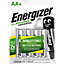 Energizer Recharge Rechargeable AA Battery, Pack of 4