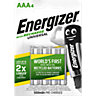 Energizer Recharge Rechargeable AAA Battery, Pack of 4