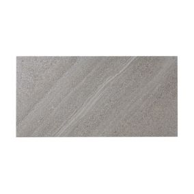 English Greige Satin Stone effect Porcelain Wall & floor Tile Sample