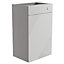 Ennis Gloss Light grey Freestanding Toilet cabinet (H)820mm (W)495mm