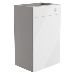 Ennis Gloss White Freestanding Toilet Cabinet (W)495mm (H)820mm
