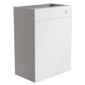 Ennis Gloss White Freestanding Toilet Cabinet (W)595mm (H)820mm