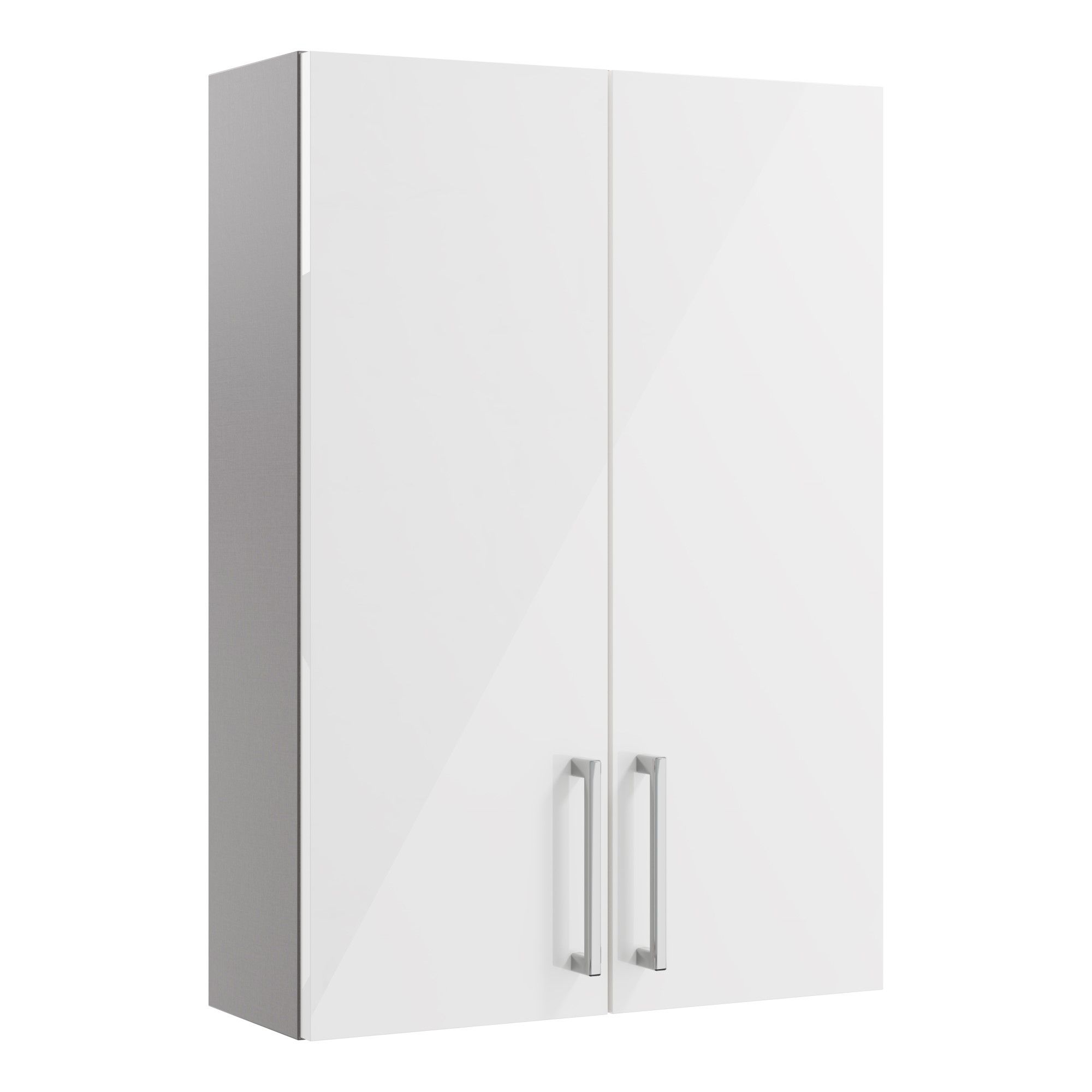 Ennis Gloss White Modern Double Wall cabinet (W)495mm (H)720mm | DIY at B&Q