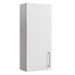 Ennis Gloss White Modern Single Wall cabinet (W)295mm (H)720mm