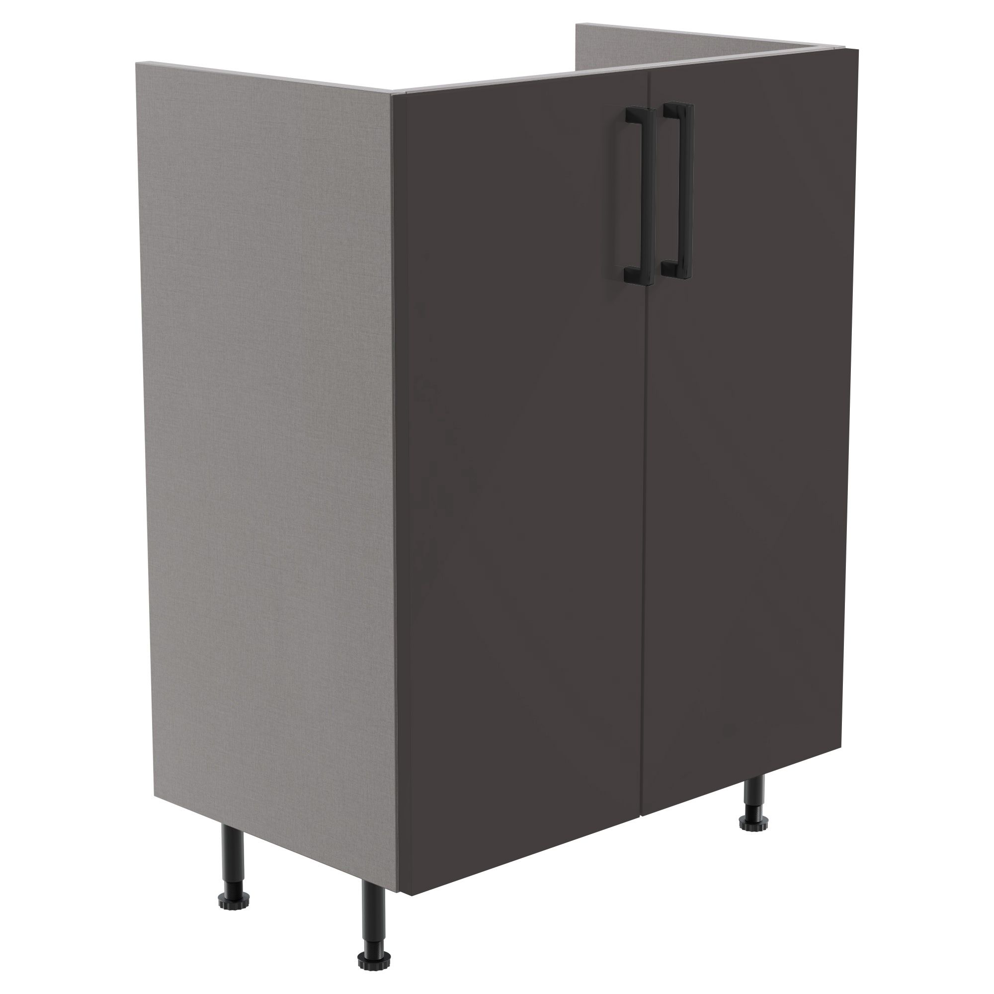 Ennis Matt Graphite Contemporary Freestanding Fitted Bathroom Base unit ...