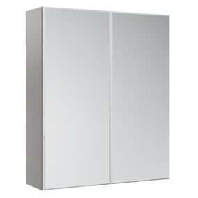 Ennis Modern Double Wall cabinet With 2 mirror doors (W)595mm (H)720mm