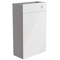 Ennis Slim Gloss White Freestanding Toilet cabinet (H)820mm (W)495mm