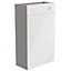 Ennis Slim Gloss White Freestanding Toilet cabinet (H)820mm (W)495mm
