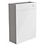 Ennis Slim Gloss White Freestanding Toilet Cabinet (W)595mm (H)820mm