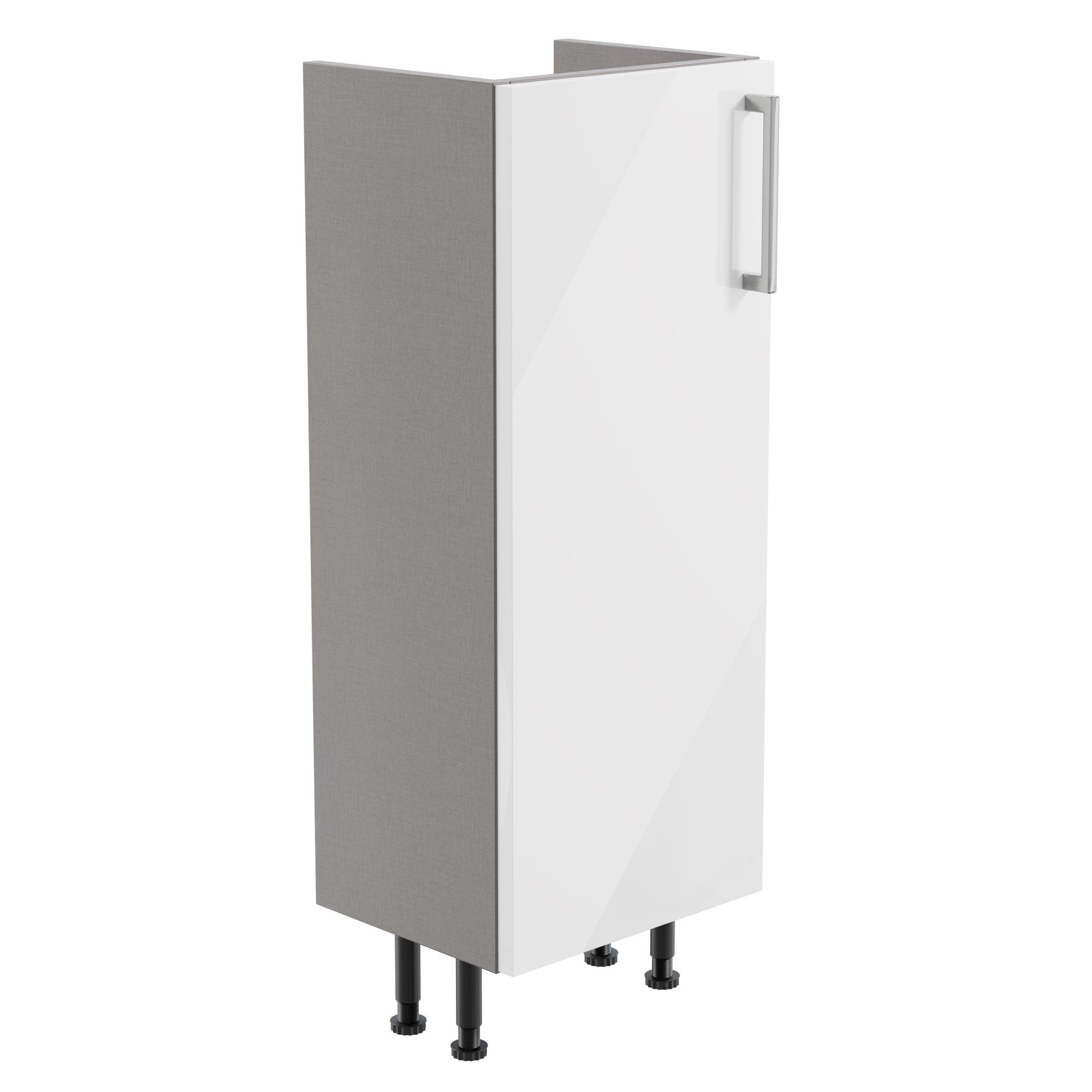 Ennis Slim Gloss White Modern Freestanding Bathroom & wet room Base unit (W)295mm (H)820mm Price Comparisons | Compare The Build