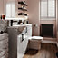 Ennis Slim Slimline Gloss Light grey Double Freestanding Bathroom Vanity unit (H) 820mm (W) 495mm