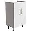 Ennis Standard Gloss White Double Freestanding Bathroom Vanity unit (H) 820mm (W) 495mm