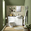 Ennis Standard Gloss White Double Freestanding Bathroom Vanity unit (H) 820mm (W) 595mm
