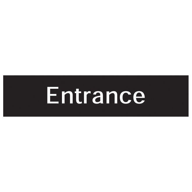 Entrance Self-adhesive labels, (H)50mm (W)225mm
