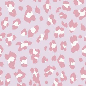 Envy Big Cat Candyfloss Animal Print Smooth Wallpaper Sample