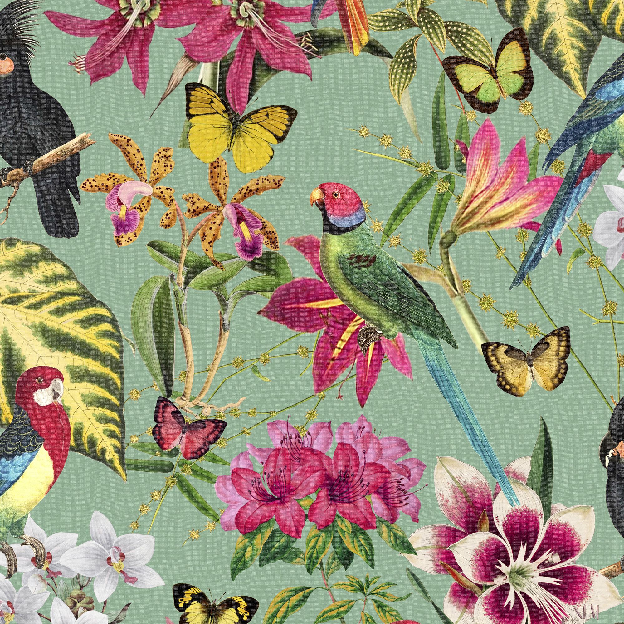 Envy Paradiso Multicolour Floral Smooth Wallpaper Sample