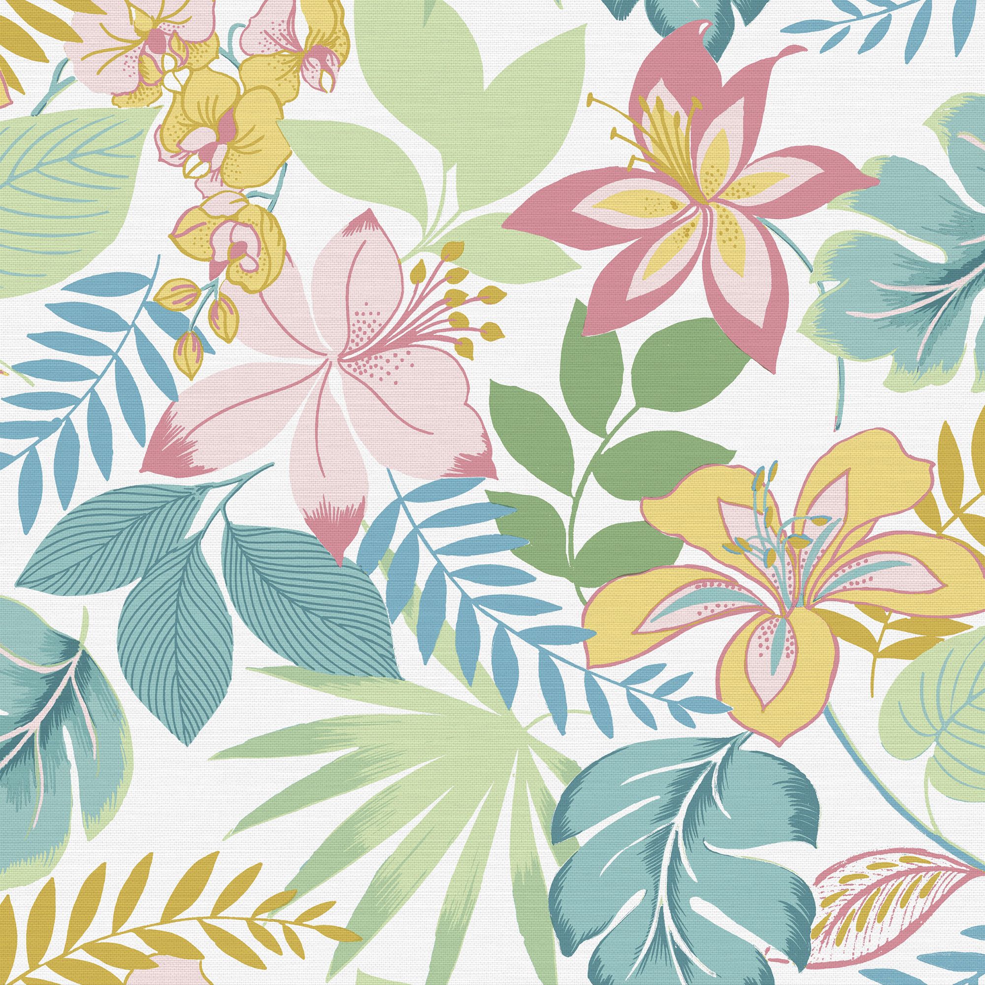 Envy So Exotic Day Floral Smooth Wallpaper Sample