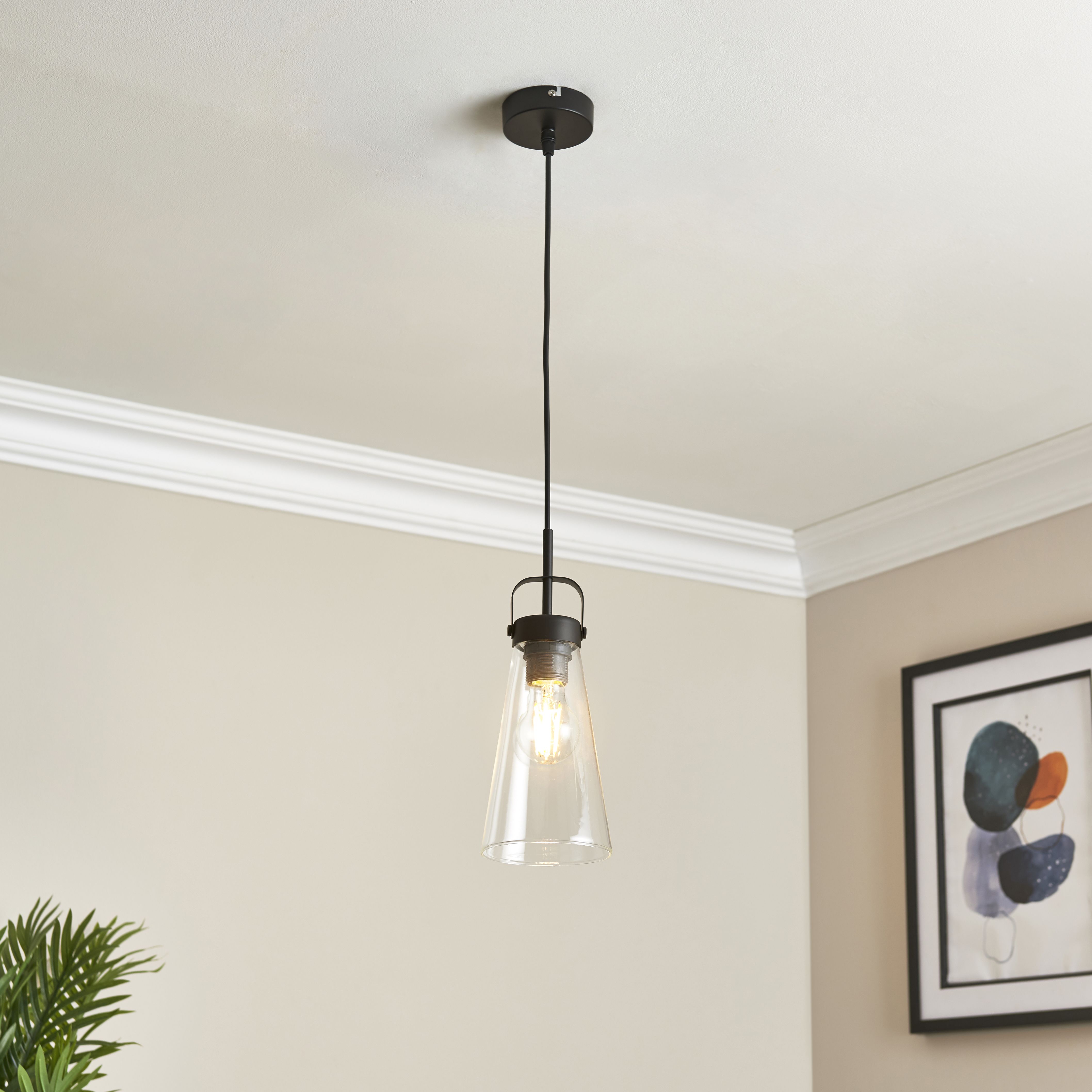 Enzo Matt Pendant ceiling light, (Dia)120mm | DIY at B&Q