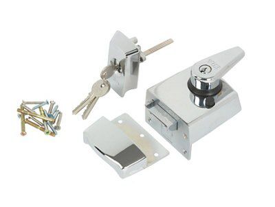 ERA Polished Chrome effect Night latch, (H)86mm (W)120mm