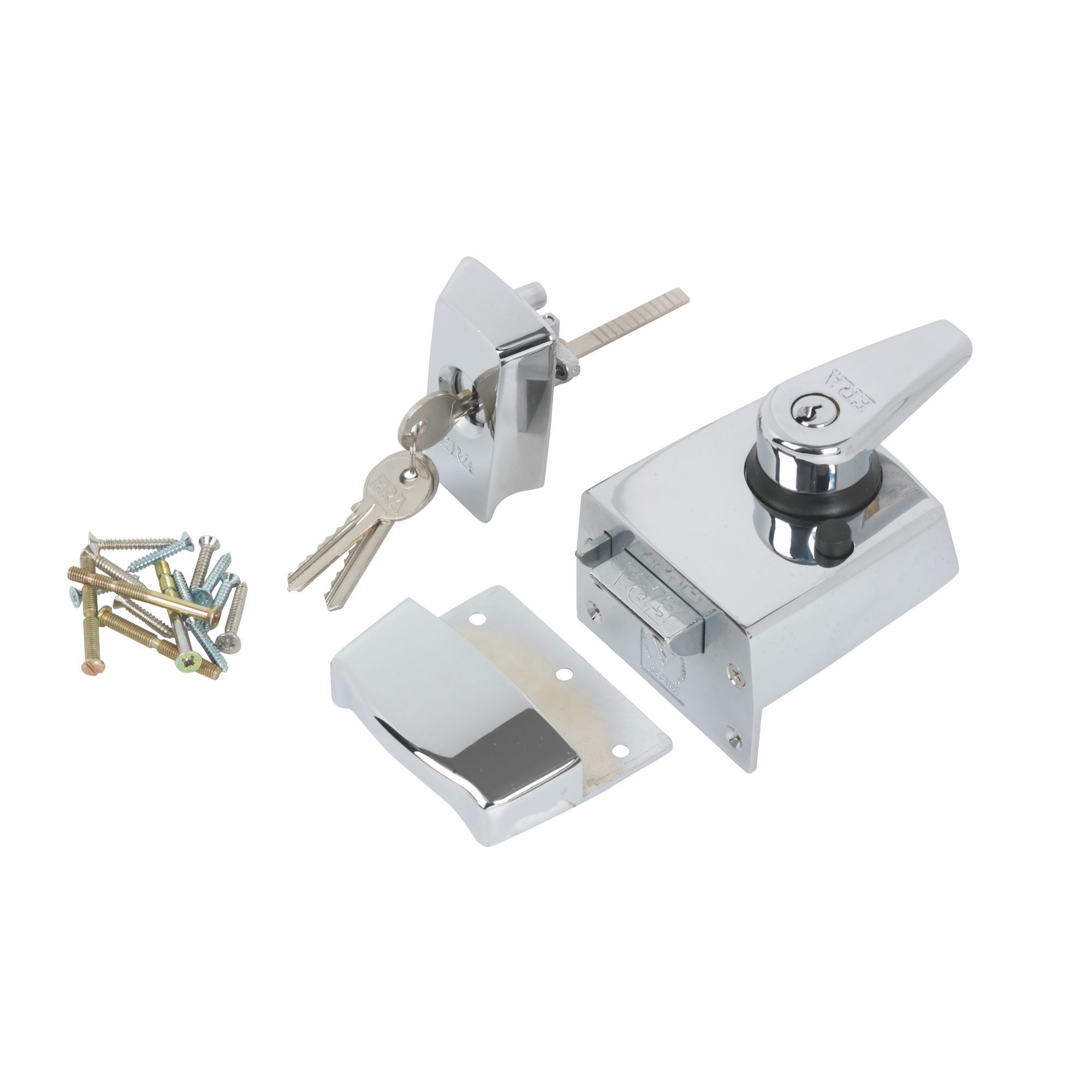 ERA Polished Chrome effect Night latch, (H)86mm (W)120mm