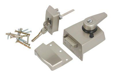 ERA Satin Nickel effect Night latch, (H)86mm (W)120mm