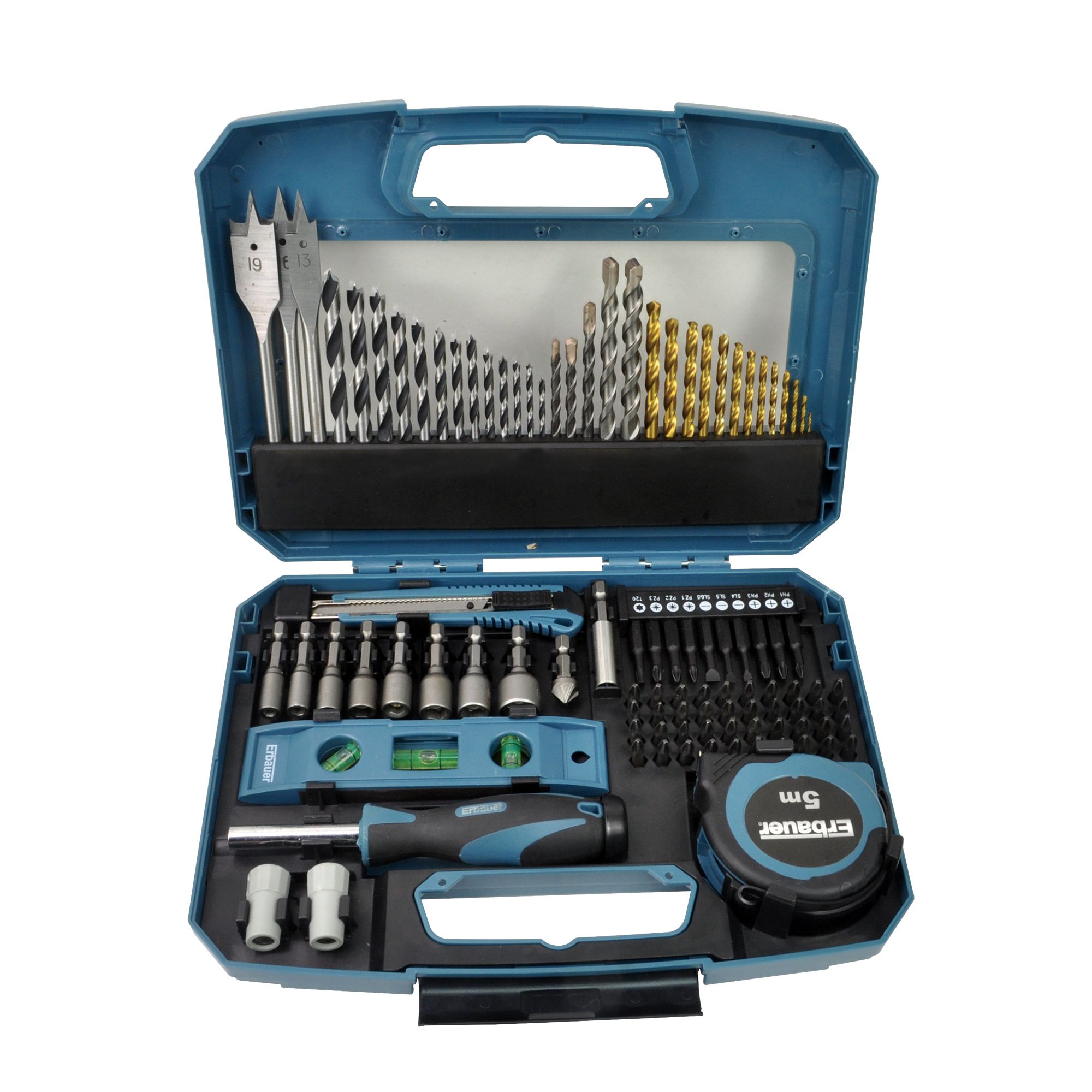 Erbauer 100 piece Multi purpose Drill bit set DRA56944