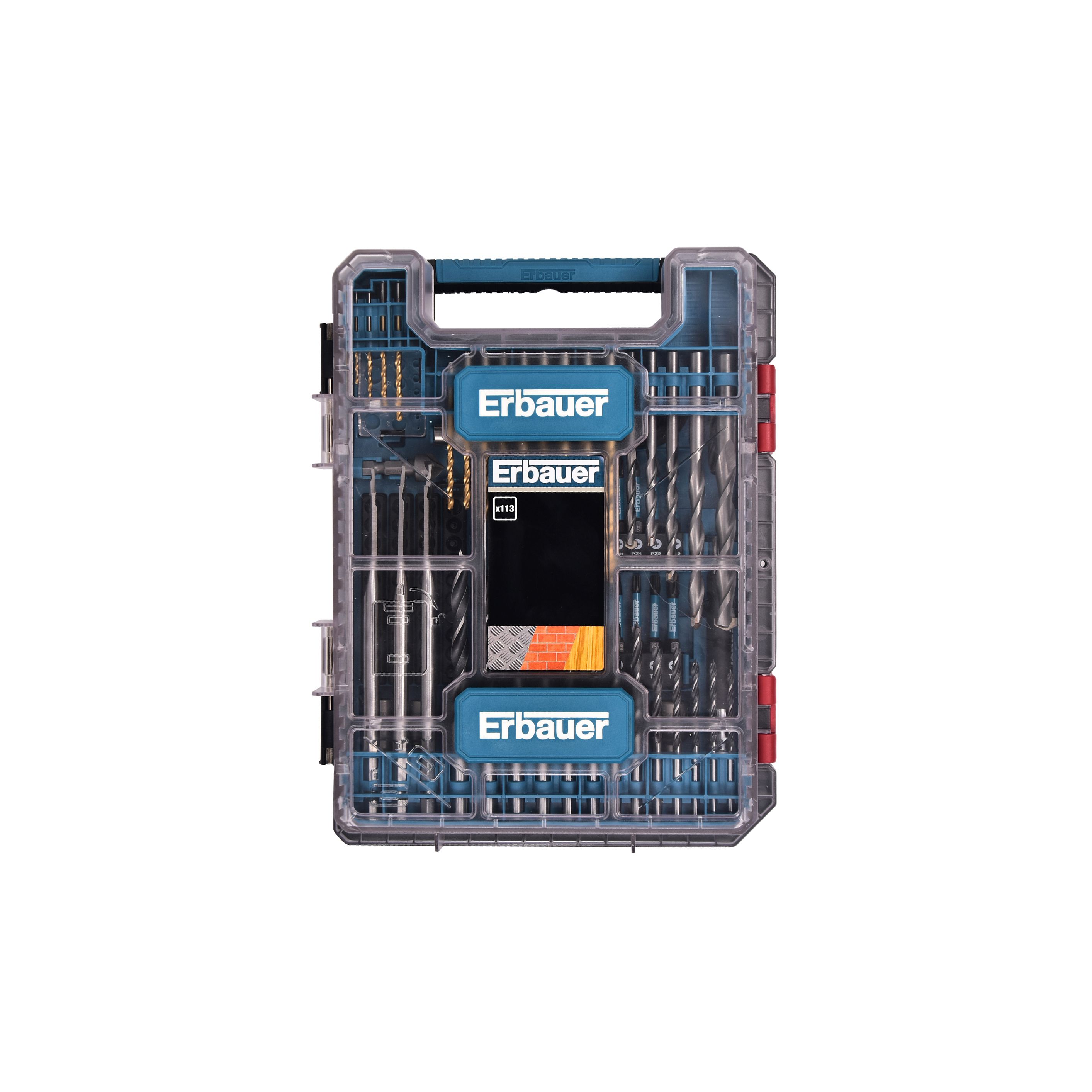 Erbauer  Multi-Material Combination Drill Bits 113 Piece Set - 4