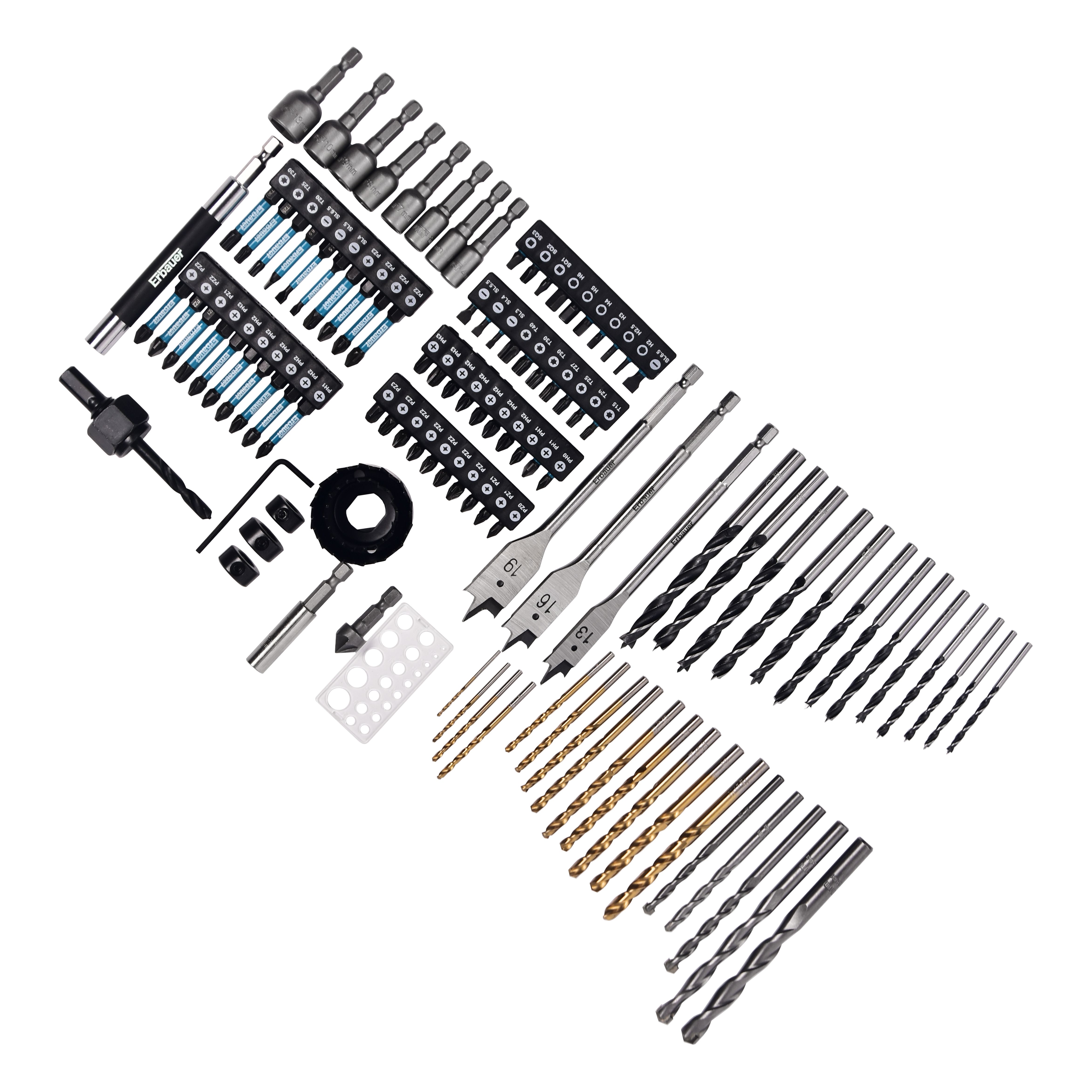Erbauer  Multi-Material Combination Drill Bits 113 Piece Set - 3