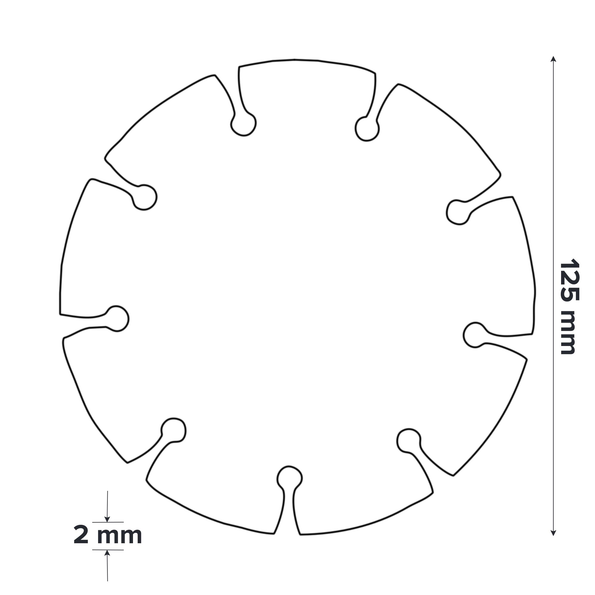 Erbauer 125mm x 22.2mm Segmented diamond blade