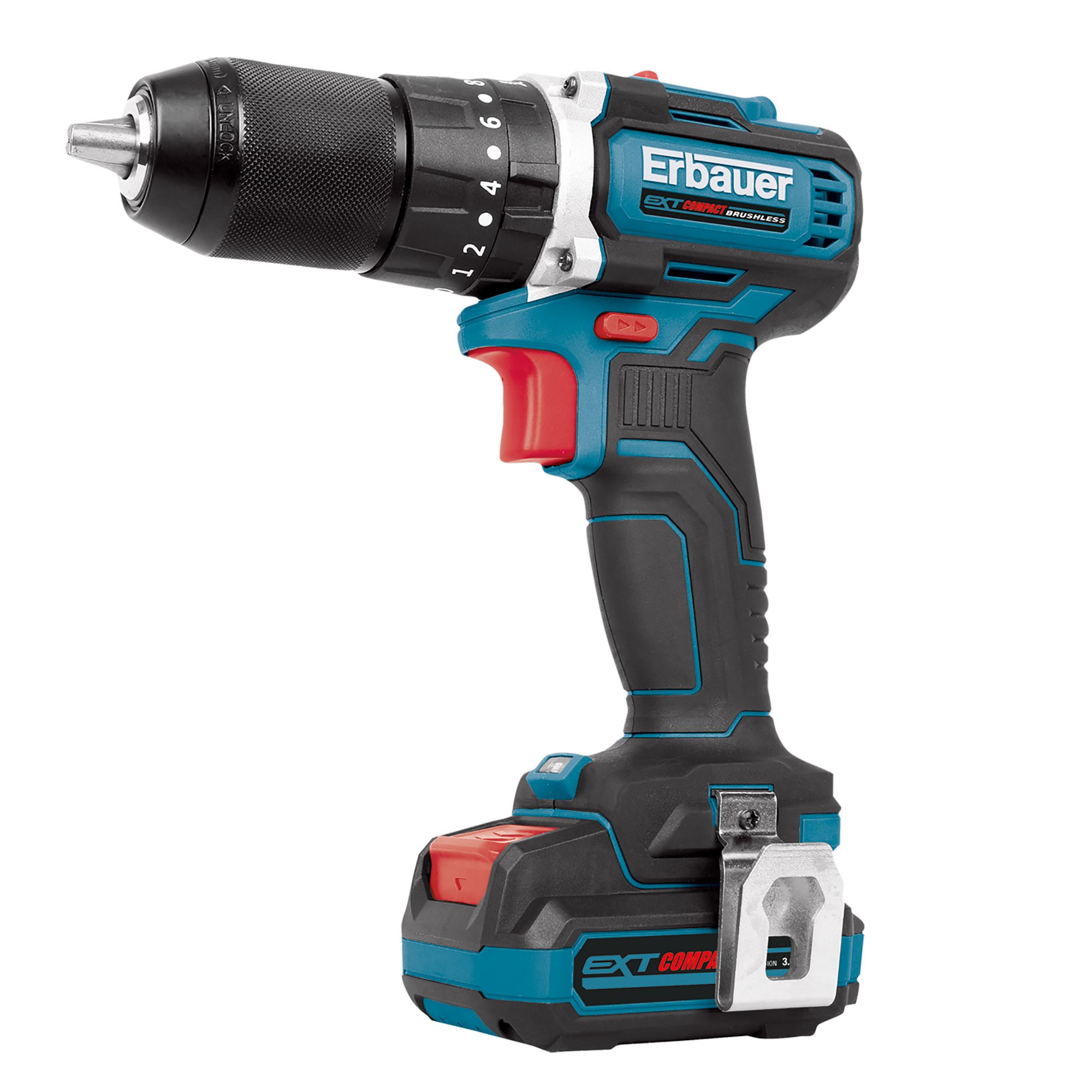 Erbauer 12V Li-ion EXT Brushless Cordless Combi drill & impact driver (2 x 3Ah) ECD12-Li-2 / EID12-Li-2