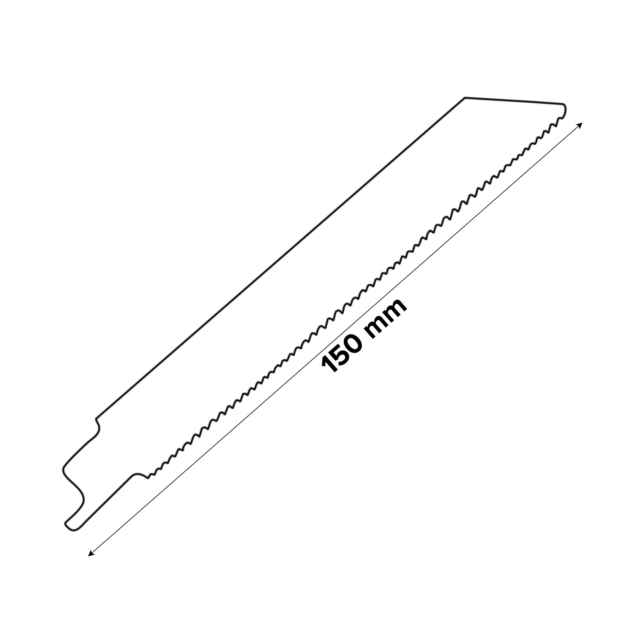 Erbauer 150mm Universal Reciprocating saw blade - S922VF, Pack of 2