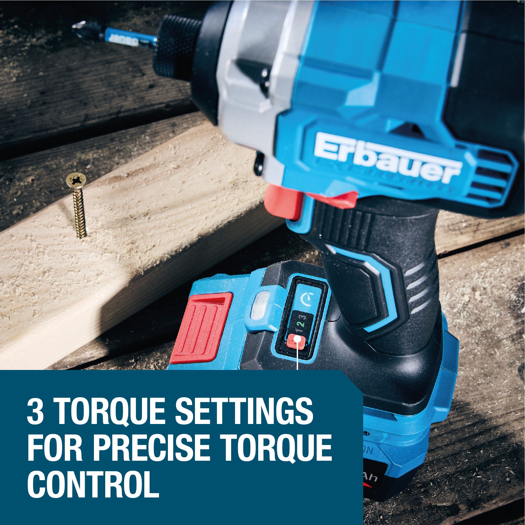 Erbauer 18V Li-ion EXT Keep Cool Brushless V2 Cordless Combi drill & impact driver (2 x 4Ah) ERI1092COM ERI1093IPD