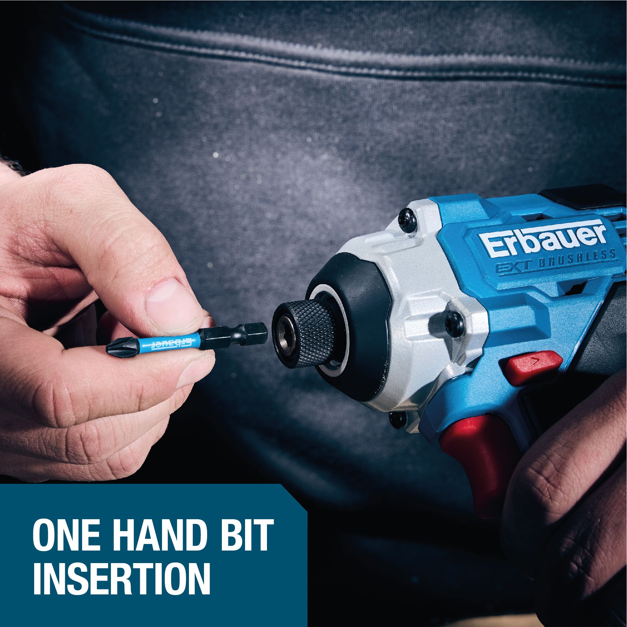 Erbauer 18V Li-ion EXT Keep Cool Brushless V2 Cordless Combi drill & impact driver (2 x 4Ah) ERI1092COM ERI1093IPD