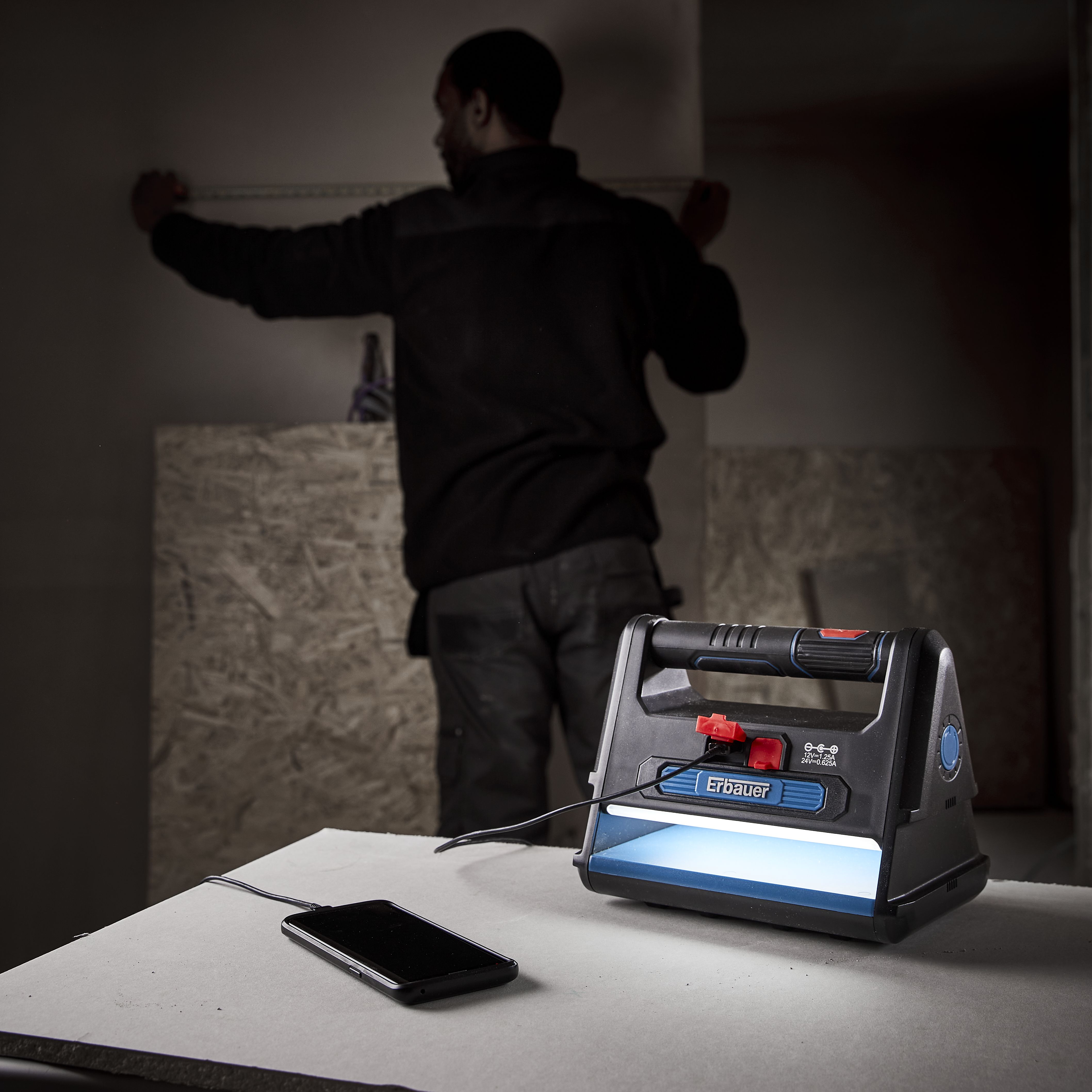 Erbauer led rechargeable work light 20w top