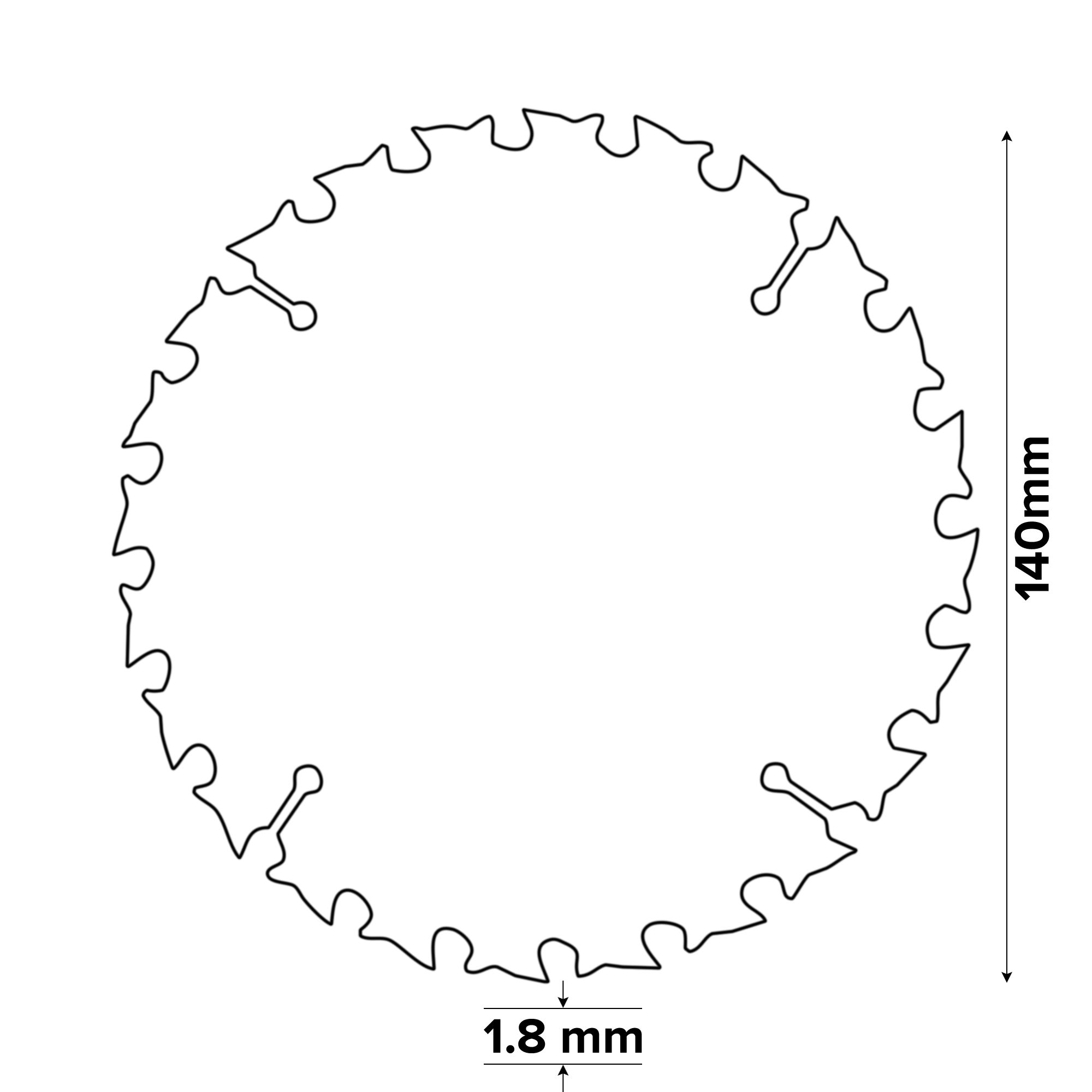 Erbauer 24T Circular saw blade (Dia)140mm