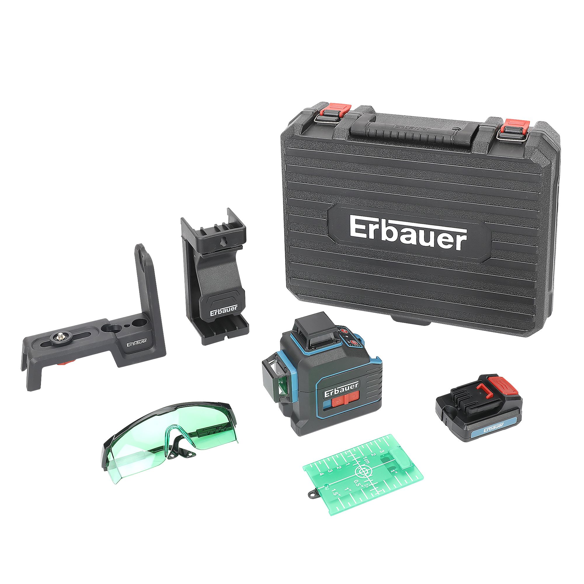 Erbauer 25m Green Cross line self-levelling Laser level