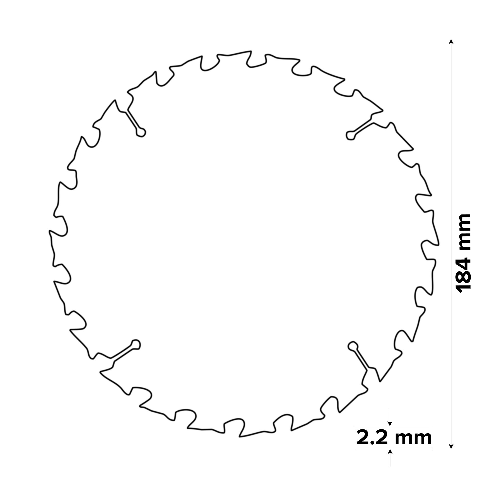 Erbauer 40T Circular saw blade (Dia)184mm