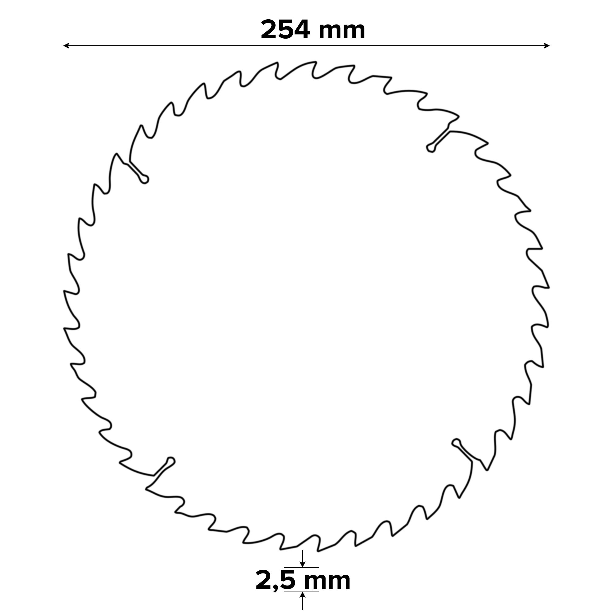 Erbauer 40T Circular saw blade (Dia)254mm