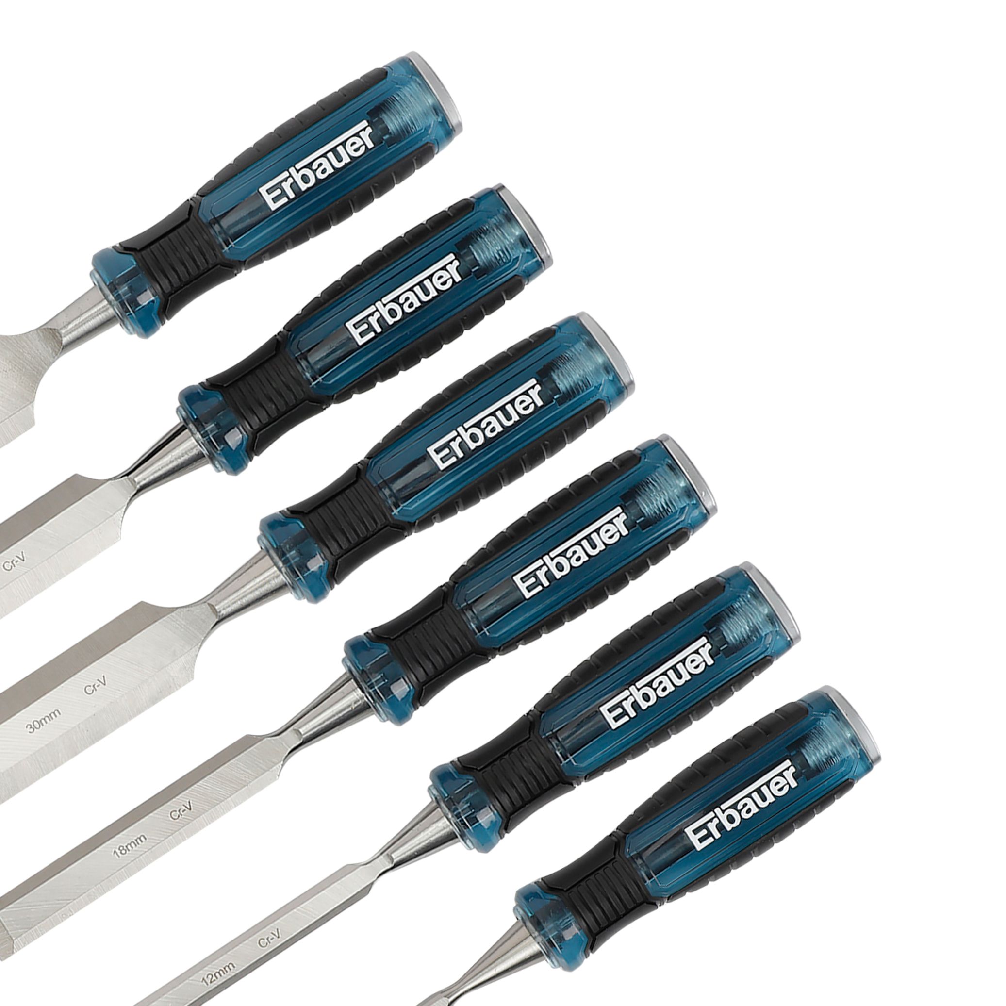 Erbauer Bevel edge Wood chisel set (8 piece) - E_SF6