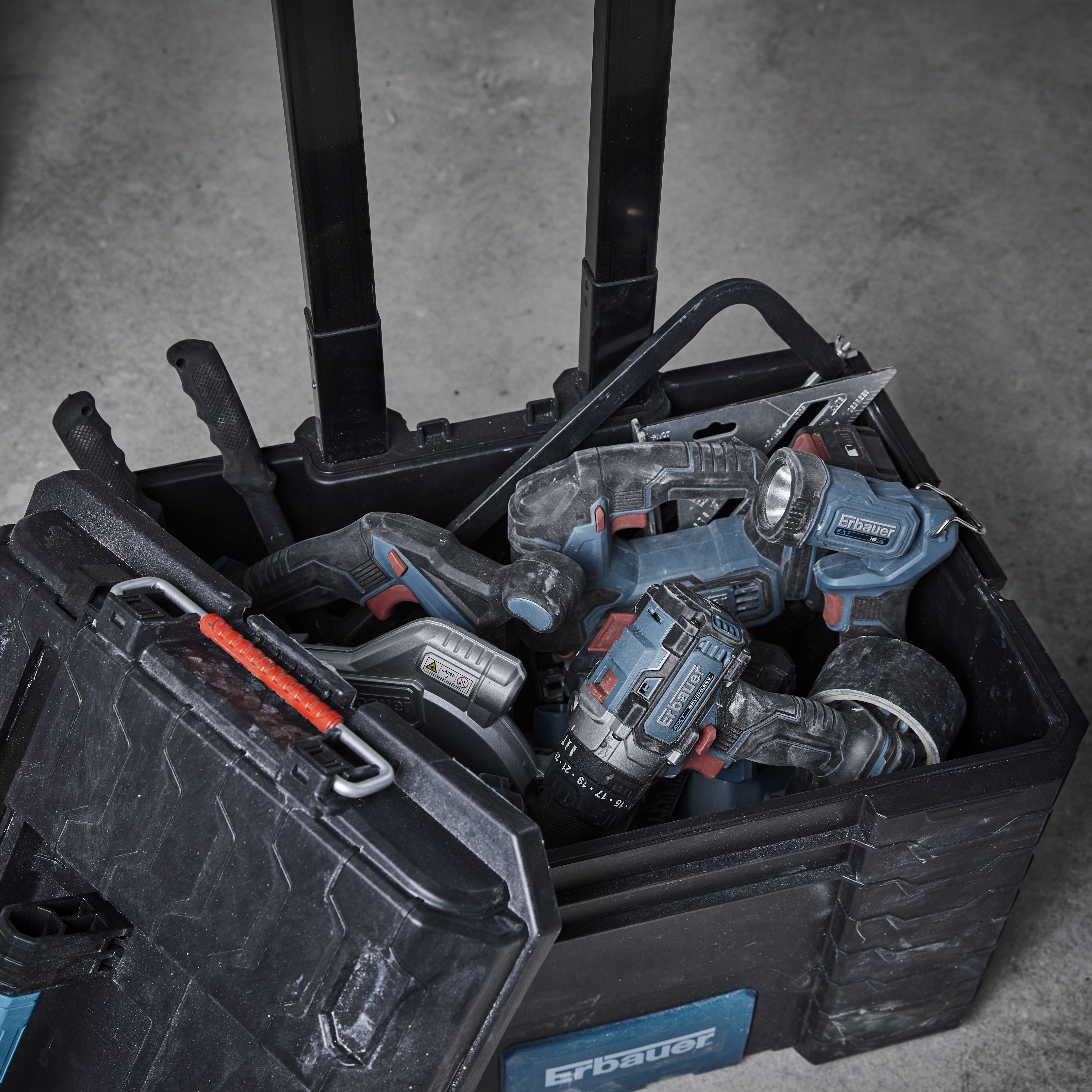 Erbauer Connecx 2 wheel storage Toolbox set - 6