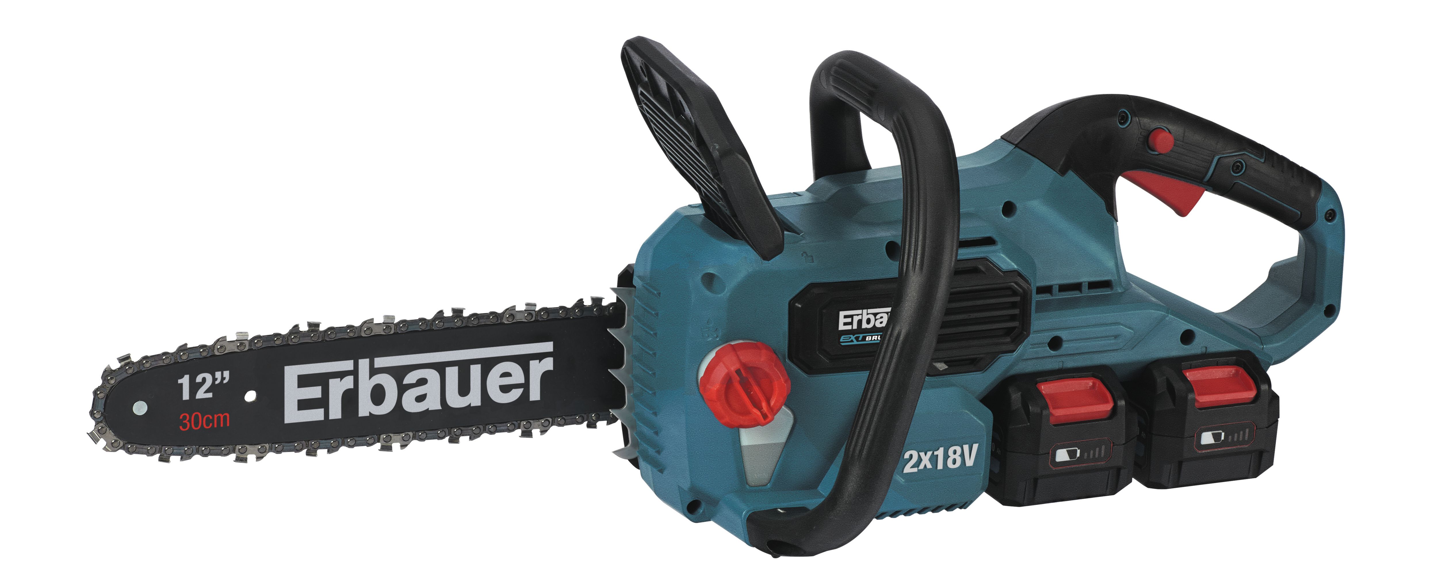 Tronçonneuse sans fil brushless Erbauer ECSG18 30cm-Li 18V 2x5,0Ah